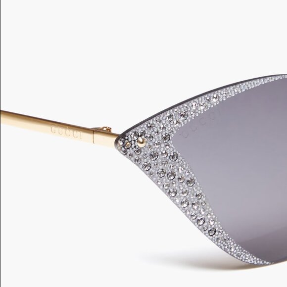 GUCCI SUNGLASSES GG0898S HOLLYWOOD FOREVER CRYSTAL CAT EYE ACETATE $1,200 - Picture 14 of 14